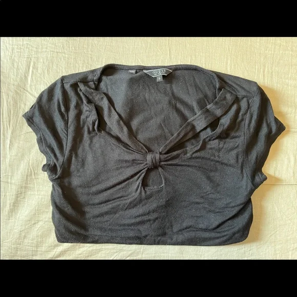 ⏰Guess Black Bow Detail T Shirt - Picture 4 of 6